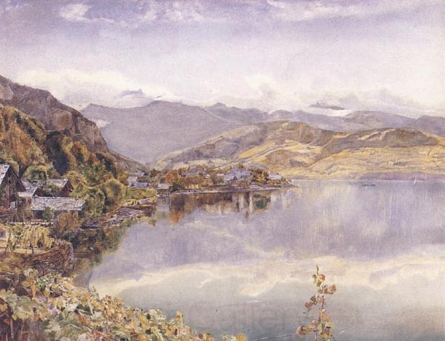 John William Inchbold The Lake of Lucerne,Mont Pilatus in the Distance Germany oil painting art